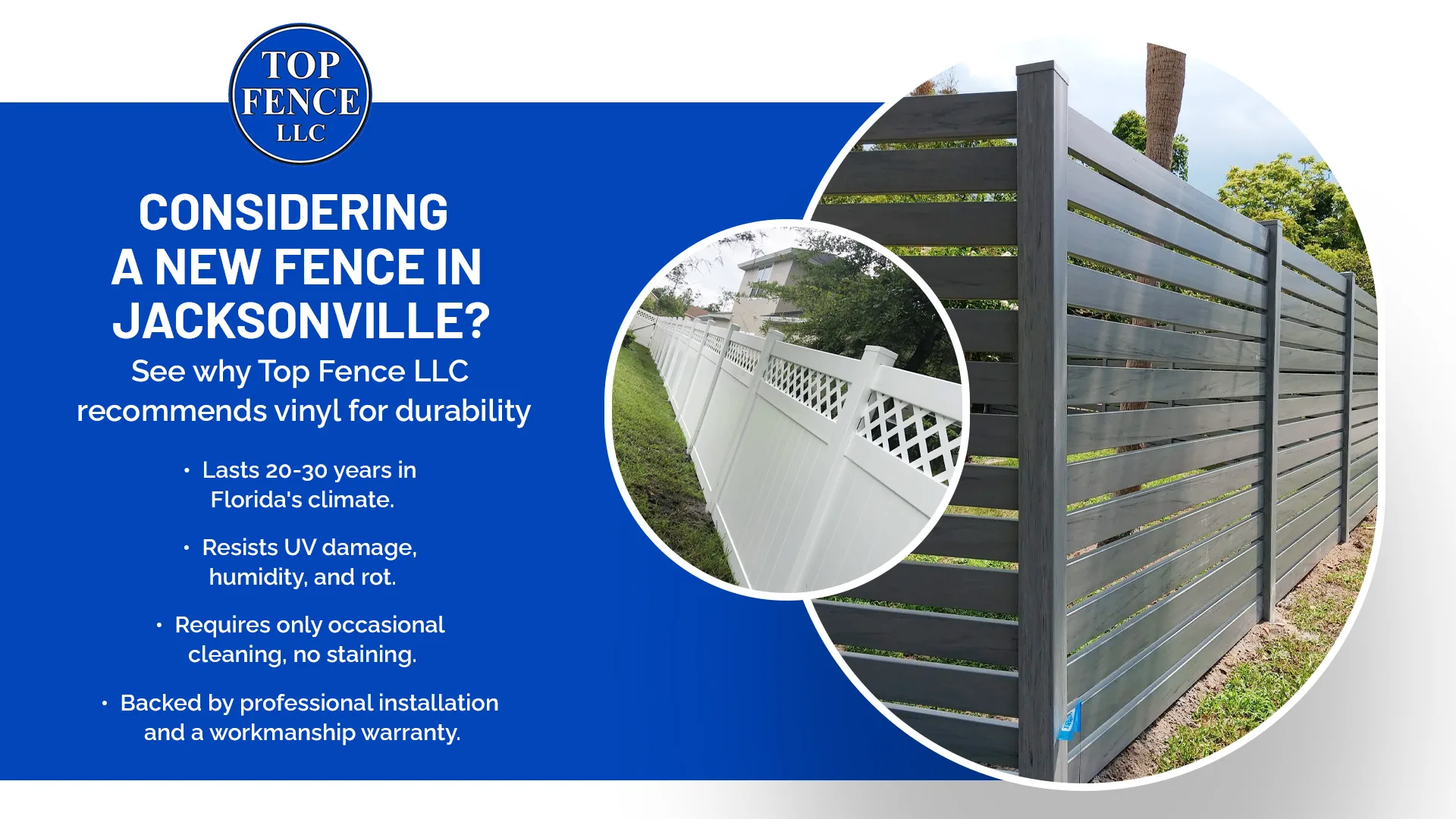 vinyl fence lifespan Florida